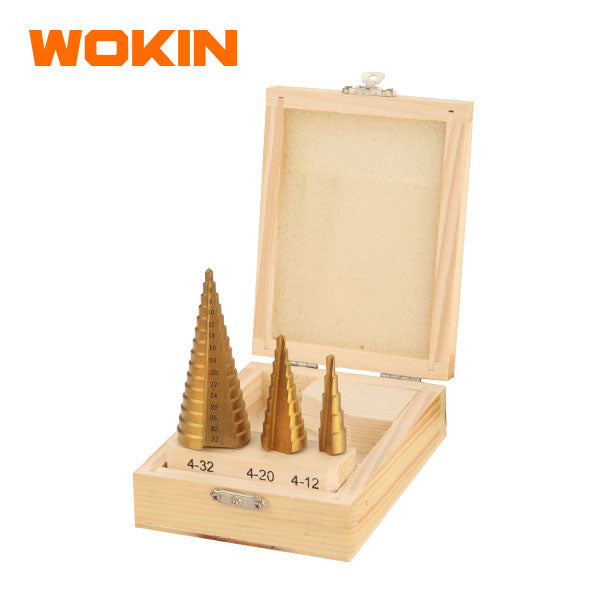 WOKIN 3PCS STEP DRILL BIT SET