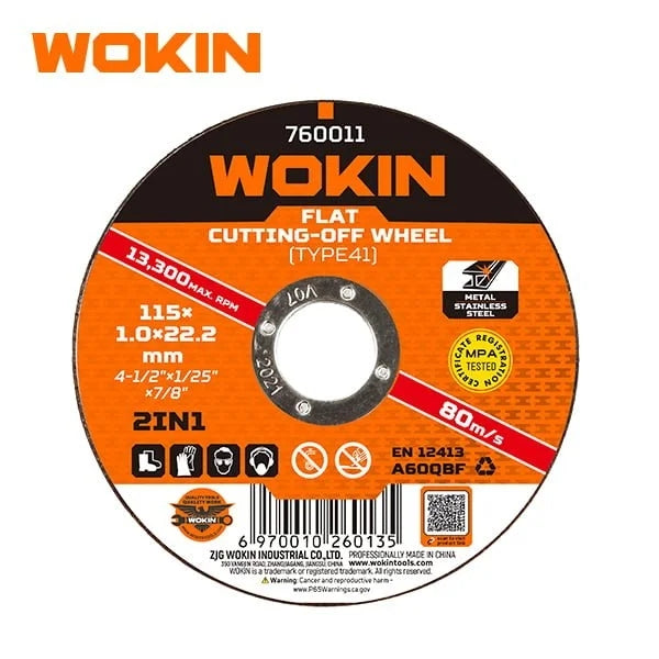 WOKIN FLAT CUTTING-OFF WHEEL (TYPE41)