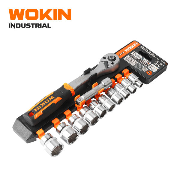WOKIN 12PCS 1/2" RATCHET HANDLE WITH SOCKETS SET 1/2"
