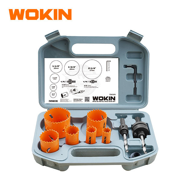 WOKIN 9PCS BI-METAL HOLE SAW SET