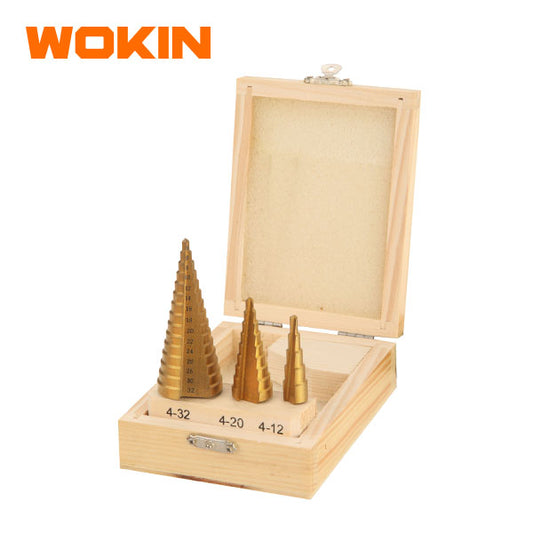 WOKIN 3PCS STEP DRILL BIT SET