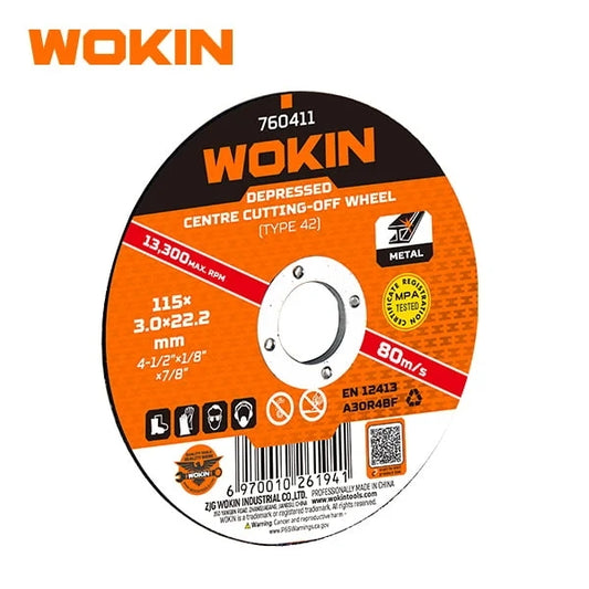 WOKIN DEPRESSED CENTRE CUTTING-OFF WHEEL (METAL)