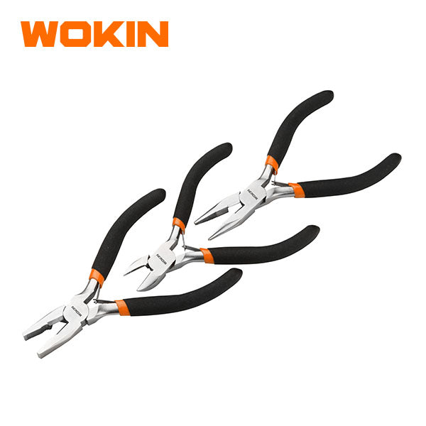 WOKIN 3PCS MINI PLIERS SET 115MM,4.5"